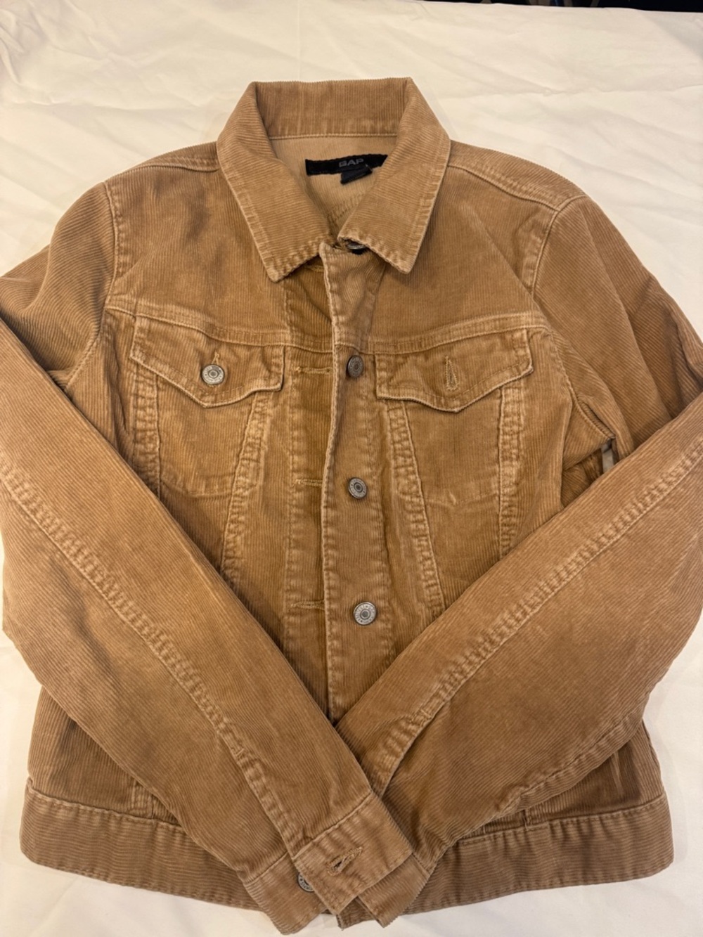 GAP Corduroy Jean Jacket in Tan Brown - Picture 13 of 14
